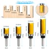 Pack of 4 8 mm Flush Cutter Shank Milling Cutter