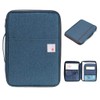 BSTKEY Multi-Functional A4 Document Bags Portfolio Organizer-Waterproof Travel Pouch Zippered