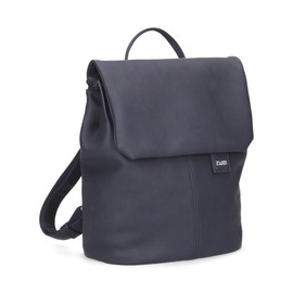 Zwei Mademoiselle.M MR8 Women's City Backpack 4 Litre Soft Faux Leather Magnetic Closure Flap Main Compartment with Zip Padded Divider Compartment for Tablet Back Padding (Nubuk-ink)
