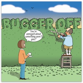 Twizler Funny Card with Neighbour & Hedge – Blank Card – Happy Birthday Card – Humour Card – Mothers Day Card – Fathers Day Card – Valentines Day Card – New Home Card – Retirement Card –Neighbour Card