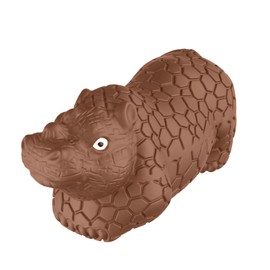 Jewyow Natural Rubber Dog Chew Toy, Beef Flavour Dog Toy Indestructible for Aggressive Chewers, Robust Squeak Interactive Toy for Medium, Large Dogs(Brown)