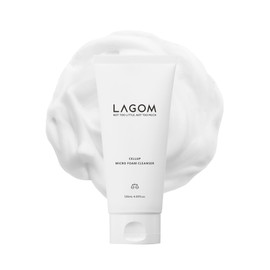 LAGOM Cellup Micro Foam Cleanser, Hydrating Deep Cleansing Face Wash, Korean Makeup Remover, Dense Soft Micro Bubbles, Ultra Fine Dust Removal 4.05 Fl Oz