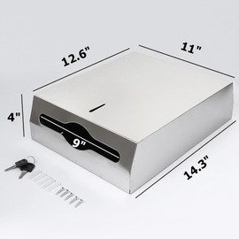 Comercial Paper Towel Dispenser Wall Mount, Brushed Stainless Steel Hand Towel Dispenser with Lock, Large Capacity 400 C-Trifold Multifold Paper Towel Holder for Bathroom Kitchen Office Public Places