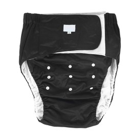 Adult Diaper Reusable Elderly Incontinence Nappy Washable Adjustable Diaper Pants404 Black