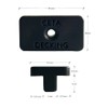 100 x Black Composite Decking T Clips with Fixing Screw