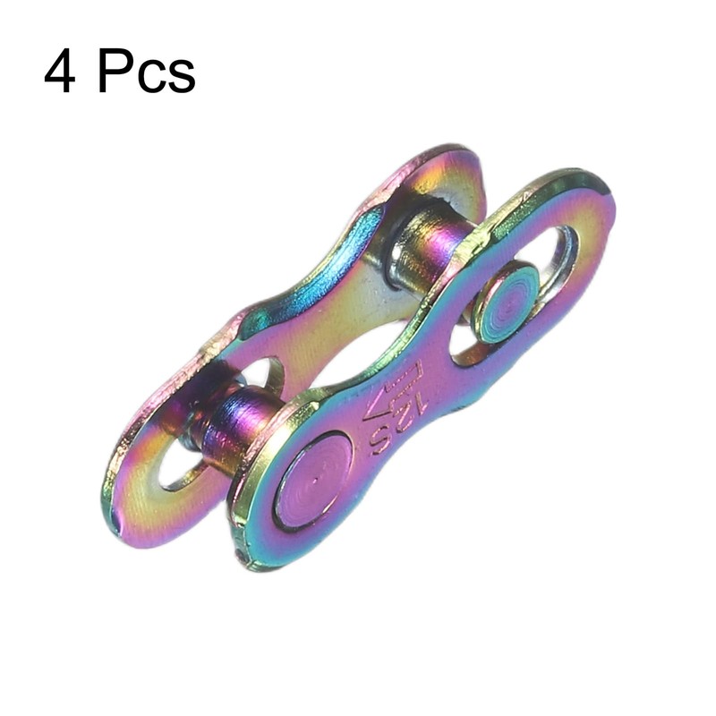 sourcing map 4pcs Bicycle Missing Link 12 Speed Reusable Steel