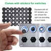 Ambuker 4 Gang 12V Momentary Push Button Switch Panel Antioxidant