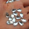 300Pcs 0.31x0.51″ Drop Shape Crystal Clear Acrylic Sew On Rhinestones