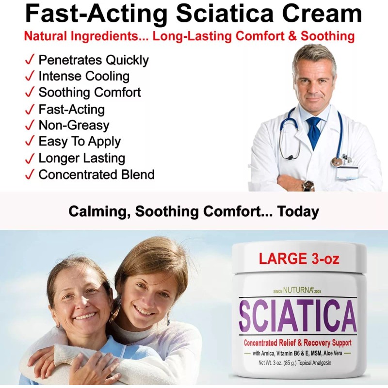 Nuturna Crema Para El Nervio De Ciática, Crema De Máxima