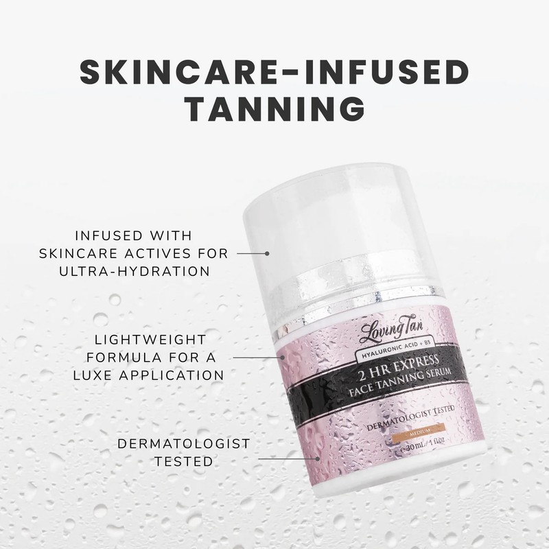 Loving Tan 2 Hour Face Tanning Serum 30ml - Medium