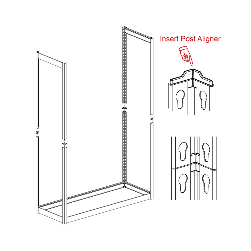 Whalen Post Insert for Costco, Shelving Connectors, and SAMS Club,