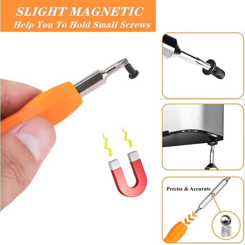 Ring Doorbell Screwdriver Set,T6,T15,+5.0,-4.0 Double-ended Screwdriver Bits with 40 Screws,for