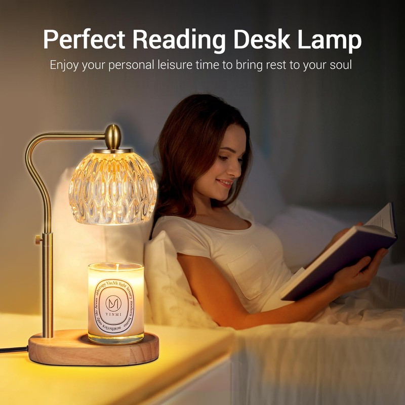 NVRGIUP Candle Warmer, Candle Warmer Lamp with Timer & Dimmer