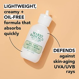 Mario Badescu Hidratante sin aceite con protector solar facial SPF 30 de amplio espectro para pieles mixtas, grasas y sensibles, fórmula ligera y no g