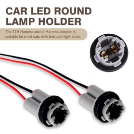 SLIMI 2 PCS T10/ T13/ T15 Wiring Harness Sockets, Car Turn Signal Lights Harness Pigtail Socket, T10 T13 T15 168 194 W5W Lamp Holder Connector (Gray)