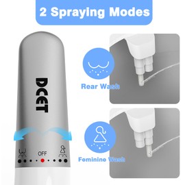 Ultra-Slim Bidet Attachment for Toilet - Dual Nozzle (Frontal & Rear Wash), Adjustable Water Pressure, Non-Electric, Cold Fresh Water, Easy to Install, Fits Existing Toilets (White)