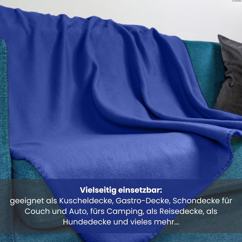wometo Polar Fleece Blankets, Set of 2, Oeko-Tex, 130 x