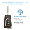 Keyless2Go Replacement for Toyota Camry Remote Flip Key HYQ12BFB 89070-06790