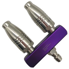 TeenGo Turbo Nozzle, Stainless Steel, Globe Valve, Pressure Washer Turbo Nozzle, 3600 PSI Max, 1/4" Quick Connector (Dual-Orifice 4.0)