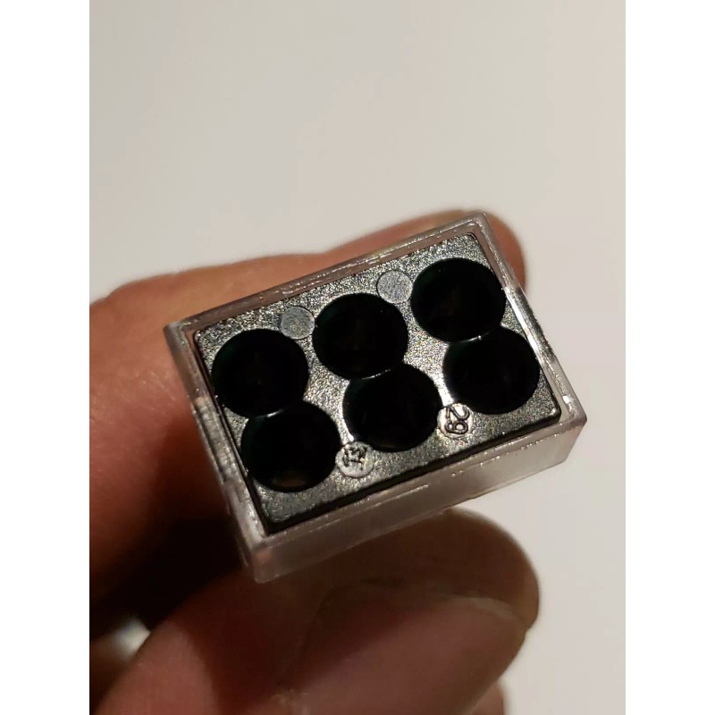 Wago 773-166 Push Wire Connector Clear 6 Conductor 15 pieces