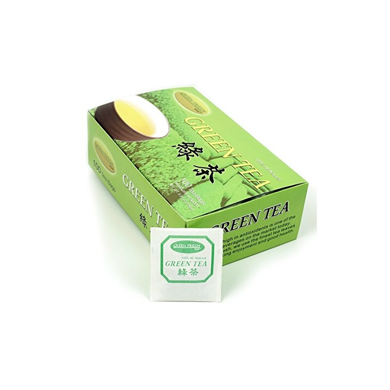 100% Natural Premium Green Tea, 100 Count Box of Tea