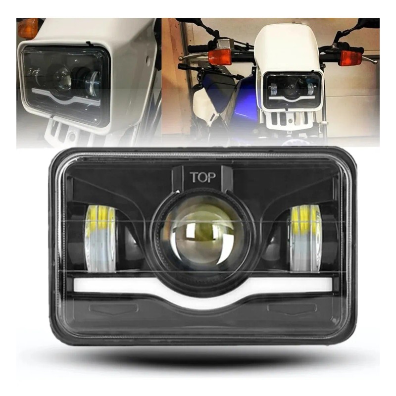 Par Faros Led Cuadrado 4x6 Lupa Ojos Ángel Demonio Hi/lo