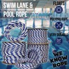 LILBURN ROPE CO. 3 Strand White and Blue Polypropylene Pool