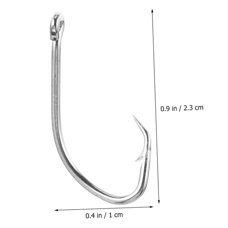 OHPHCALL Versatile Fishing Hooks Set 50pcs Long Shank Hooks Extractor