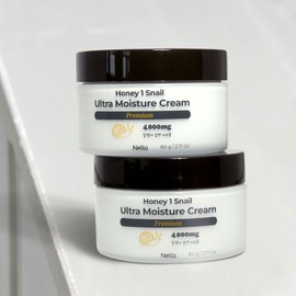 Nella Honey One Snail Ultra Moisture Cream Premium 80g *2pcs