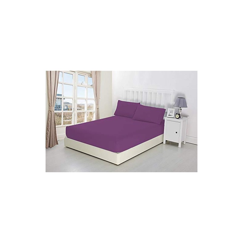 Super King Purple/Aubergine 16"/40CM Extra Deep Fitted Sheet 14 Colours