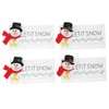 CAXUSD 4pcs Creative Iridescent Snowman Doorknob Covers Christmas Snowman Handle