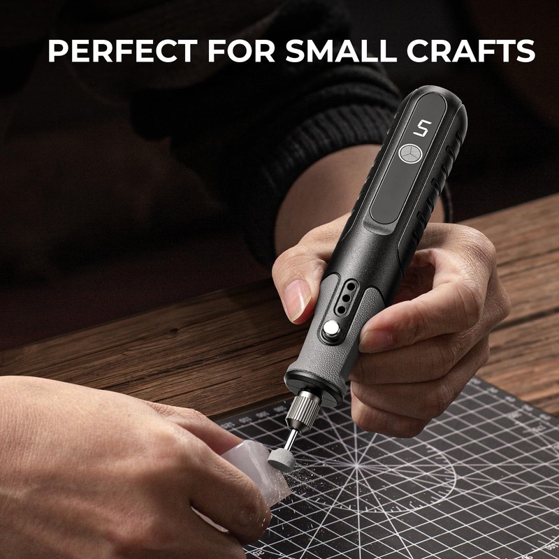 hansmaker 4.2V Cordless Rotary Tool, Powerful 5 Variable Speed,163 Multi-Purpose