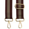 Allzedream Purse Strap Replacement Crossbody Handbag Stripe Wide Adjustable (Chestnut)