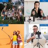 Sanyaa 41 Selfie Stick Tripod Quadrapod with 2 Rechargeable Fill