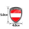 Skino Eu 2 x 3D Gel Sticker Austrian Flag Badge