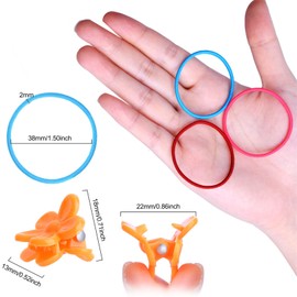 Hair Bobbles, 200Pcs Hair Ties Elastic Hair Bands Ponytail Holders for Women with 15Pcs Mini Hair Clips (Multicolor)