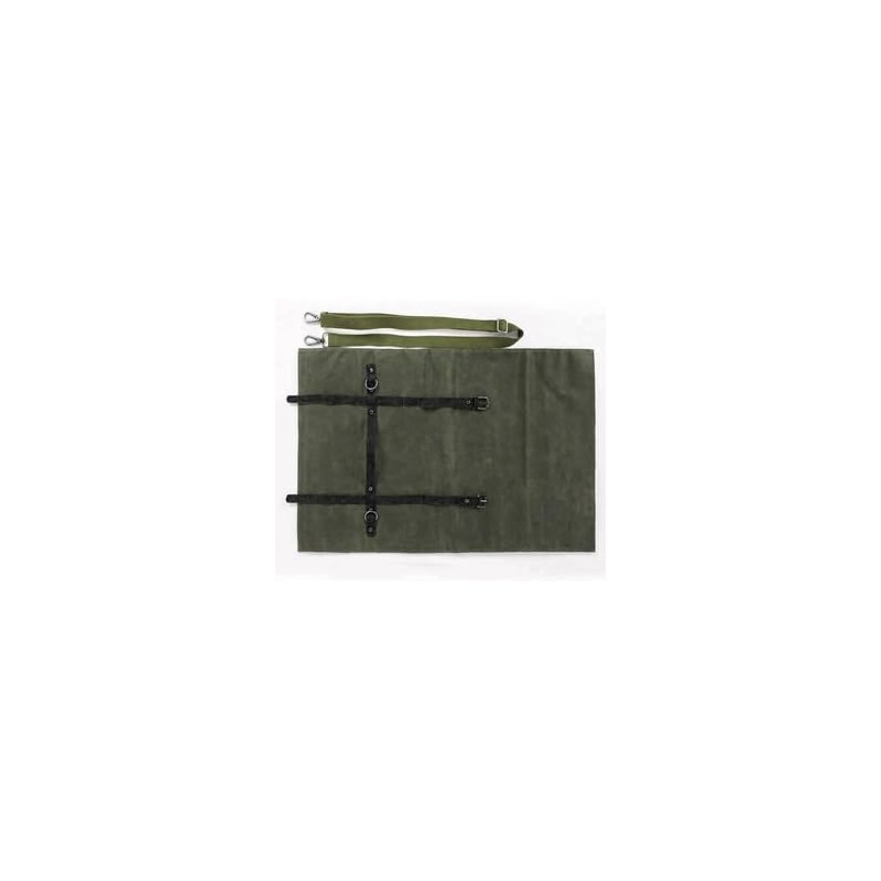 Chef Knife Roll Bag,Heavy Duty Waxed Canvas Chef Bag for