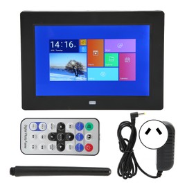 Digital Photo Frame HD 1280x800 Timing 8 Inch Clock Calendar Electronic Photo Album with Remote Control 100‑240V AU Plug