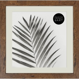 pf+a REAL GLASS Windsor Rustic Wooden Effect Frame For 8x8 Photo - 10x10 For 8x8 Premium Wooden Photo Picture Frames / 10x10 Square Photo Frame With Mount For 8x8