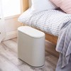 IEEK Slim Plastic Trash Can with Press Top Lid,2.4 Gallon/10