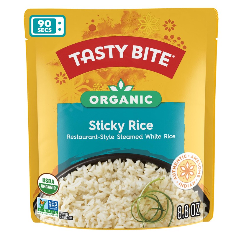 Tasty Bite Organic Sticky Rice, 8.8 Ounce, Pack of 6,
