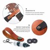 Nefelibata Guitar Strap, Cotton Print Guitar Straps with Head Cowhide