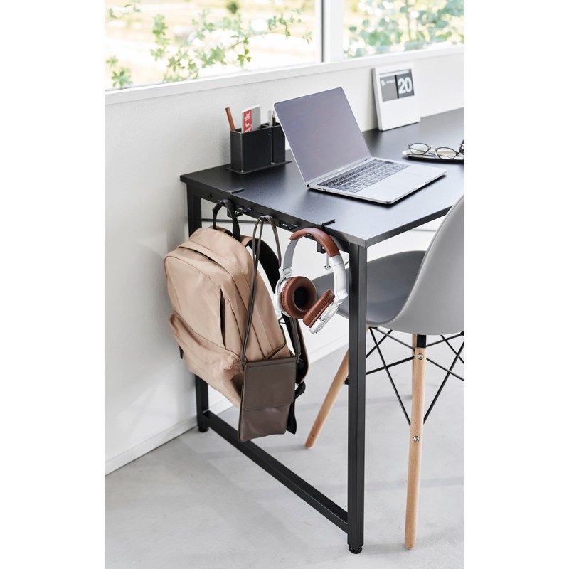 Yamazaki 1577 Tower Table Clamp Hook, Black, Steel, Minimalist, 30.5