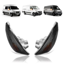 TangMiGe Indicator for Citroen Renault Master 3 III (EV/FV/HV/JV/UV) 02/2010-UP, Nissan NV400 11/2011-UP, Opel Movano B (X62) 05/2010-UP, 1 Pair Smoke, Side Indicator Light, Orange Built-in