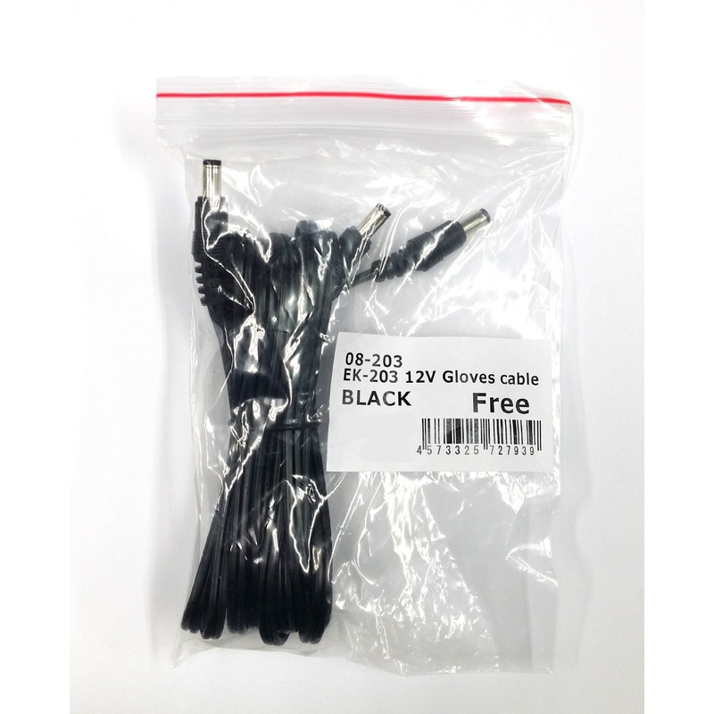 Komine EK-203 1162 Motorcycle Glove Harness 12V Black
