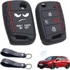2 Pcs Funda Protectora para Llave de Auto, Negro, Silicona,