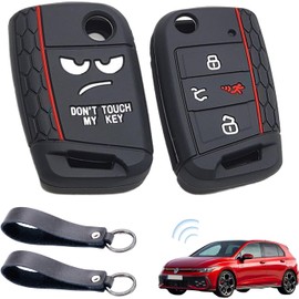 2 Pcs Funda Protectora para Llave de Auto, Negro, Silicona, Compatible con Coche, HH-2024092509, 4 Botones