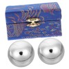 Mikinona 1 Set Metal Hand Exercise Balls Baoding Chiming Balls