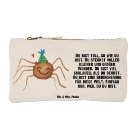 Mr. & Mrs. Panda Spider Agathe Party Makeup Bag, White, Hand Drawn