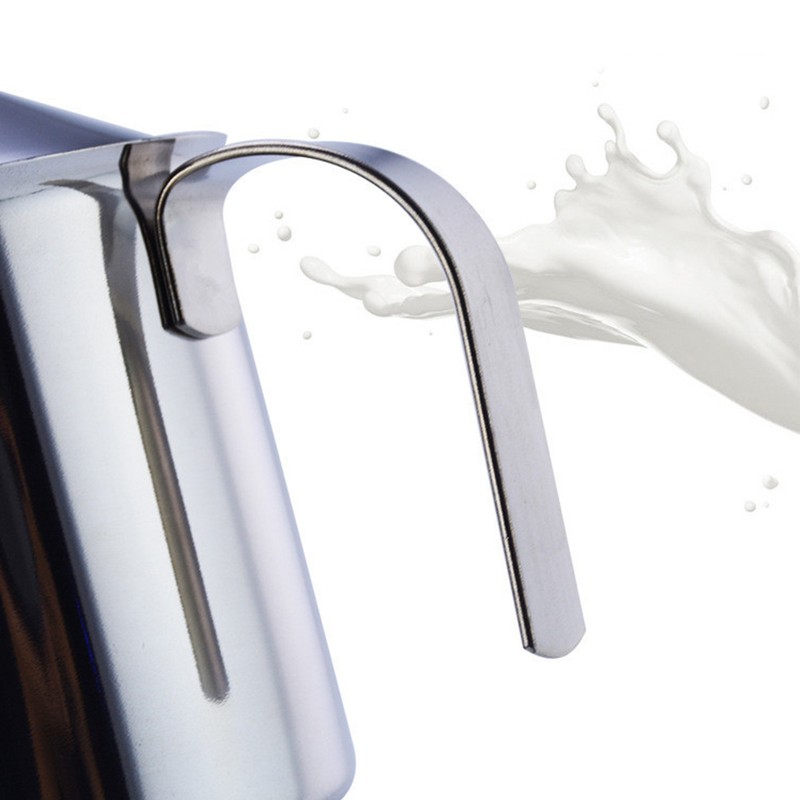 400cc Manual Milk Creamer Frother Double Layer Filter Stainless Steel